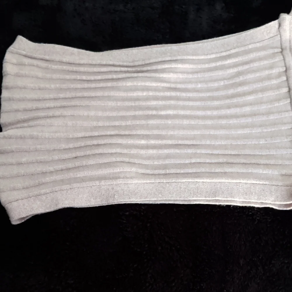 Ronny Kobo Rosette Oatmeal One-Shoulder Top - Picture 3 of 4